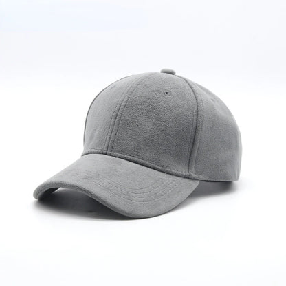 New Wholesale Suede Baseball Cap Autumn Winter for Men Women  Winter Solid Street Hat Unisex Adjustable Casual Plain Gorra Caps