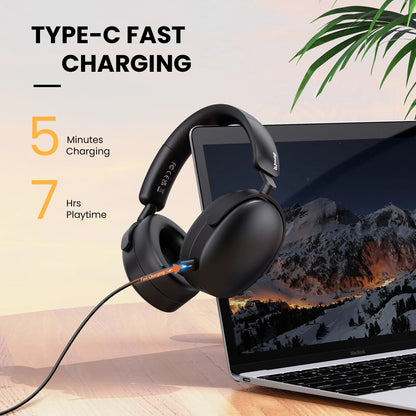 Oneodio SuperEQ A200 Wireless Bluetooth 5.4 ANC Headphones – Over-Ear Noise Cancelling Headset with ENC Mic, Hi-Res Audio & App Control