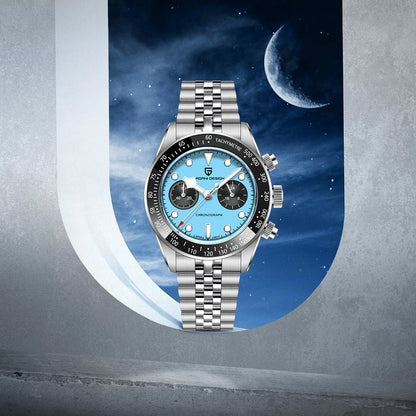 PAGANI DESIGN Trend Luxury Men Quartz Watch Elegant Business Stainless Steel Sapphire Tachometer Luminous 100m Dive Chronograph