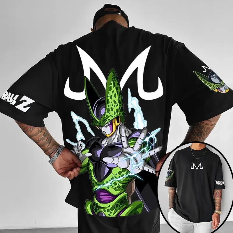 Dragon Ball Z Print Short Sleeve Cotton T-Shirt Son Goku Vegeta Men Women Clothes Harajuku Y2k Tee Vintage Summer Streetwear