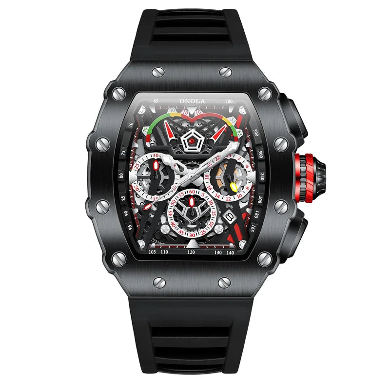 ONOLA 6827 Fashion Sports Quartz Men's Watch Waterproof Luminous Calendar Chronograph Watches for Men Relogios Masculino Часы