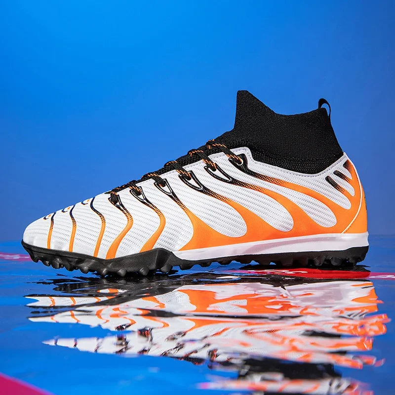 Men Soccer Shoes Sport FG/TF Outdoor Football Boots Training Boys Match Non Slip Long Spikes Cleats Indoor Futsal Comfortable