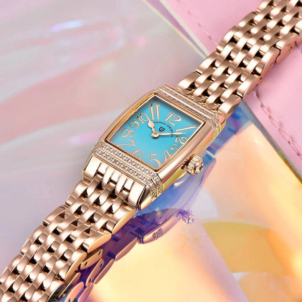 PAGANI DESIGN Luxury Fashion Women's Quartz Watch Swiss Ronda Movt Sapphire Stainless Steel Waterproof Clock Gift For Woman