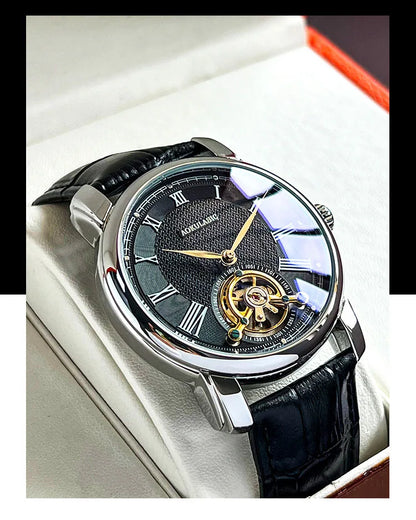 AOKULASIC Brand Men Mechanical Watch Fashion Luxury Business Tourbillion Wristwatch Male Waterproof Sport Automatic Casual Clock