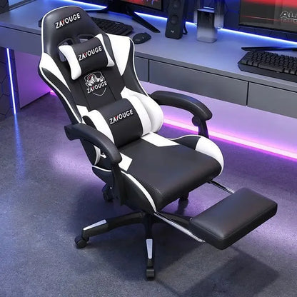 Ergonomiczny fotel gamingowy do domowego biura na długie godziny, dla streamerów, regulowany, odchylany, lekki i wytrzymały