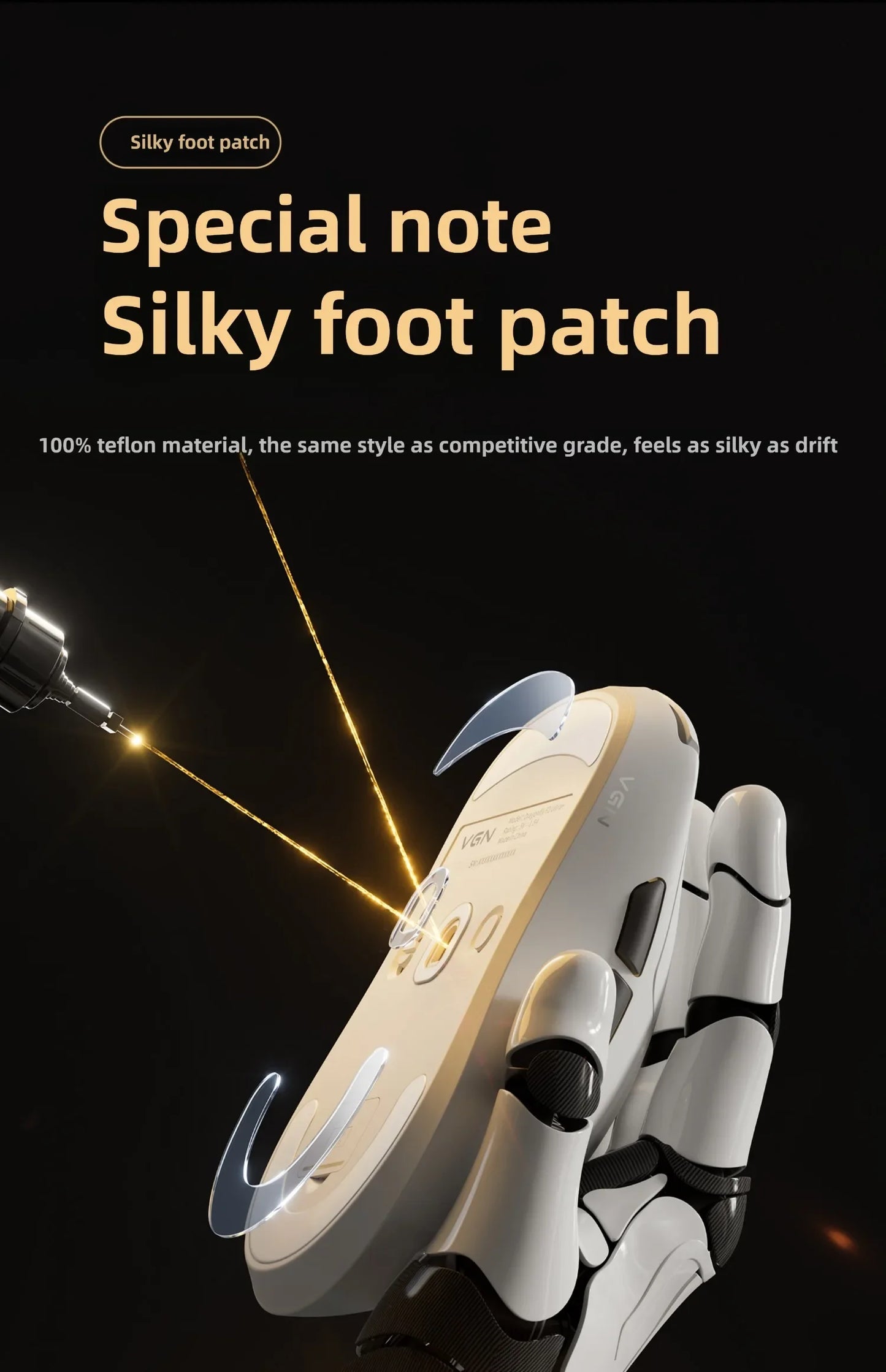VGN Dragonfly F2 ProMax/Ultra esport gamer egér 42000DPI 0.125ms CSGO-hoz, alacsony késleltetésű, vezetékes/vezeték nélküli, dupla 8K, 3 mód, PAW3395/3950