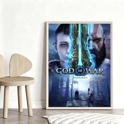 Mythic G-God of War RagnarokS Poster Stylish Art Poster Wall Decor for Living Room Bedroom Office Hotel Home Interior
