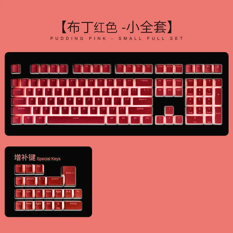 129 Keys Pudding Keycaps For Cherry Mx Switch Mechanical Gaming Keyboard OEM Profile PBT Double Shot Keycap RGB backlit Key Caps