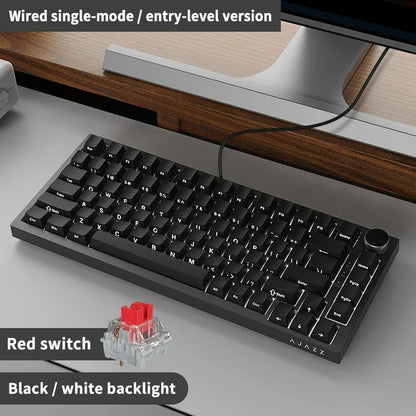 Ajazz AK820/AK820Pro Gaming Mechanical Keyboard Bluetooth 2.4G wireless/wired with hot-swappable volume buttons
