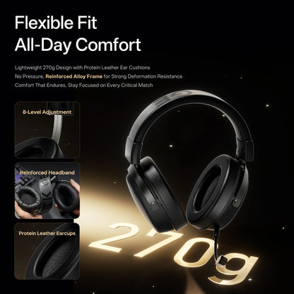 ATK N9 Pro Ultra Wireless Gaming Headset with Mic, 7.1 Surround Sound Low Latency Headphones, Noise Reduction Bluetooth Headset for E-Sports Gaming