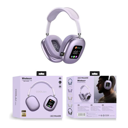 Wireless Bluetooth Headset with RGB Digital Display, Card Reader, Long Battery Life, HiFi Sound & Noise Reduction Earphones
