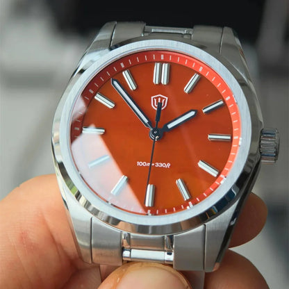 Watchdives WD0003B ‌Aventurine Dial Watch VH31 Quartz Movement Sapphire Crystal Luminous 100m Waterproof 36mm Vintage Watches