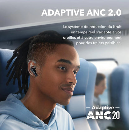 Soundcore by Anker Liberty 4 NC Wireless Bluetooth 5.3 Earbuds – Adaptive Noise Cancelling 98.5%, Deep Bass In-Ear Headphones with Microphone, ANC Bluetooth 5.3 Earbuds
