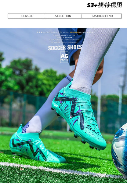 Bottes de Football professionnelles pour hommes, crampons de Football, entraînement de Sport en plein air, respirants pour étudiants, ultralégers, unisexe, livraison directe