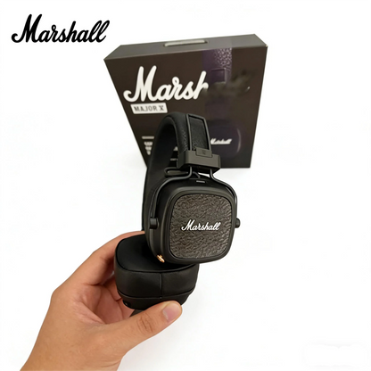 Marshall Major V On-Ear Bluetooth Headphones – Wireless Deep Bass Foldable Headset with Microphone for Sports, Gaming & Everyday Use