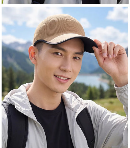 Seamless Baseball Cap for Men Quick Drying Packable Sports Hat Outdoor Fishing Climbing Sport Lightweight Visor Cap Sun Hat