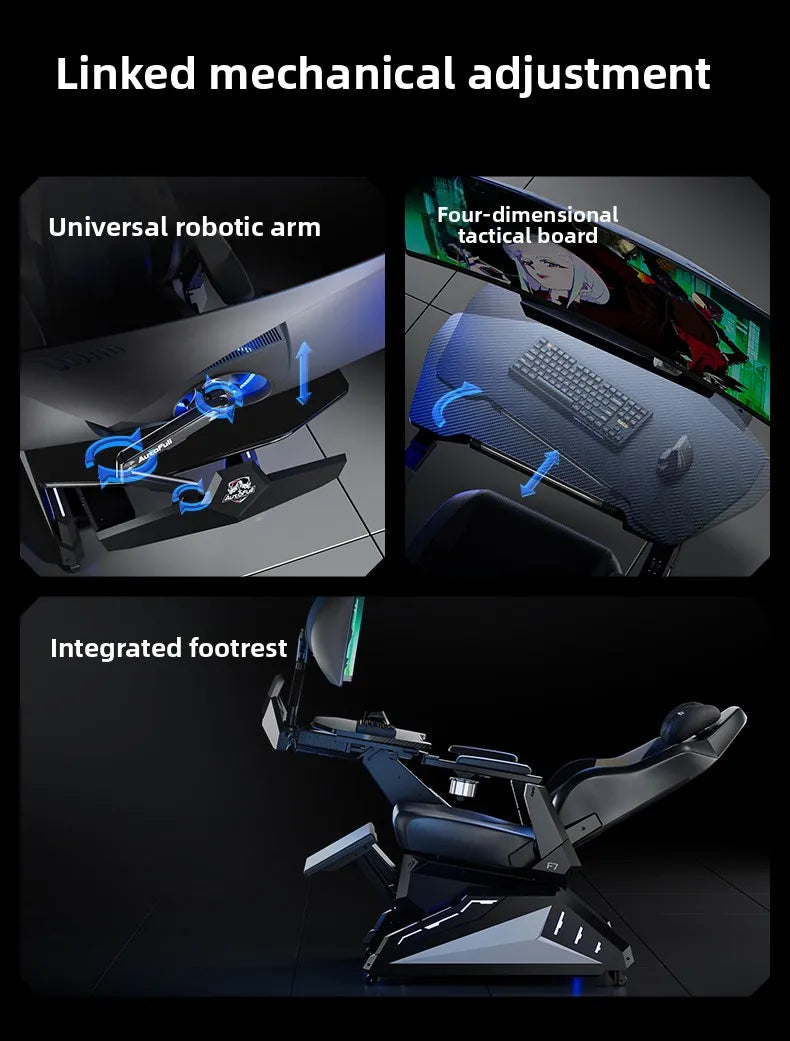 Ergonomic Gaming Office Chair E-Sports Chair with Adjustable Height, Executive Computer Desk Chair, Comfortable Swivel Armchair for Gaming & Work