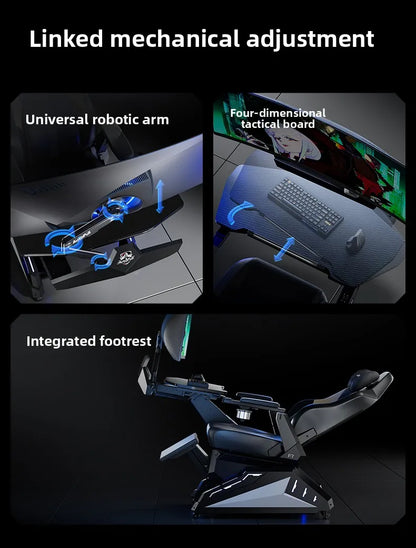 Ergonomic Gaming Office Chair E-Sports Chair with Adjustable Height, Executive Computer Desk Chair, Comfortable Swivel Armchair for Gaming & Work