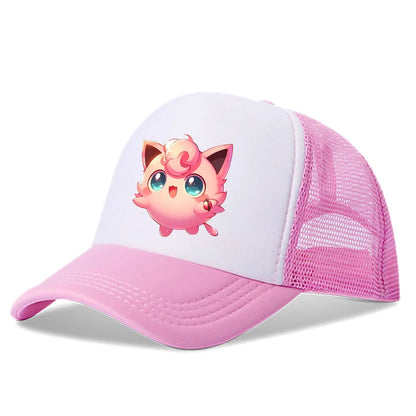 Czapka z daszkiem „Kawaii Pikachus Squirtle” z motywem Pokemonów – dla dzieci i dorosłych, chroniąca przed słońcem, urocza czapka z daszkiem na świeżym powietrzu, letnia czapka typu „dad hat”