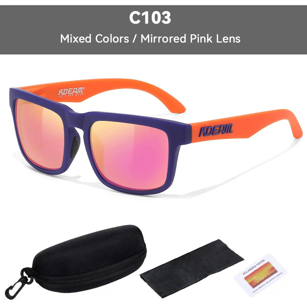 Kdeam High Quality Original Brand Design Polarized Sunglasses for Women Men Fashion Unisex  Trendy Outdoor Eyewear For Couple