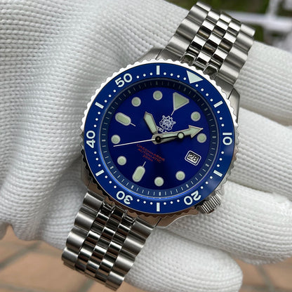 Mechanical Watch For Men STEELDIVE SD1973 Japan NH35 Automatic Movement Ceramic Bezel 200M Waterproof Classic Dive Small Abalone