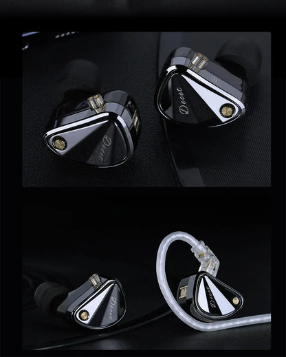 KZ Decet  Adjustable Earphones 10 Unit Upgraded Drive Earbuds Hifi Music Replaceable Cable 3D Printing Design 2PIN Cable