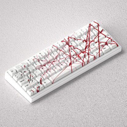 73 Keys PBT Dye Sublimation Cherry Yuzuriha Inori Anime for 60 65 68 Layout Mechanical Keyboard GK61 Anne Pro 2