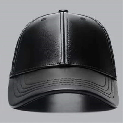 Unisex-Baseballmützen aus PU-Leder für Männer und Frauen – Hip-Hop-Snapback-Caps für Männer und Frauen – Baseballmützen – verstellbare Sonnenhüte – Trucker-Caps