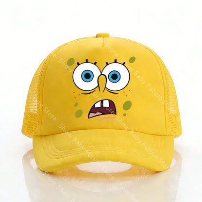 Spongebobs Baseball Caps for Adult Boys Kawaii Sports Breathable Mesh Hat Cute Cartoon Anime Sunbonnet Fashion Birthday Gifts