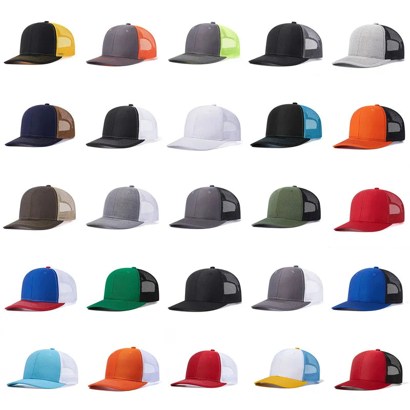 Cappellino da baseball classico in rete traspirante per donne, cappellino casual da camionista traspirante, cappellino unisex regolabile con chiusura a scatto, cappellino sportivo e dinamico da papà