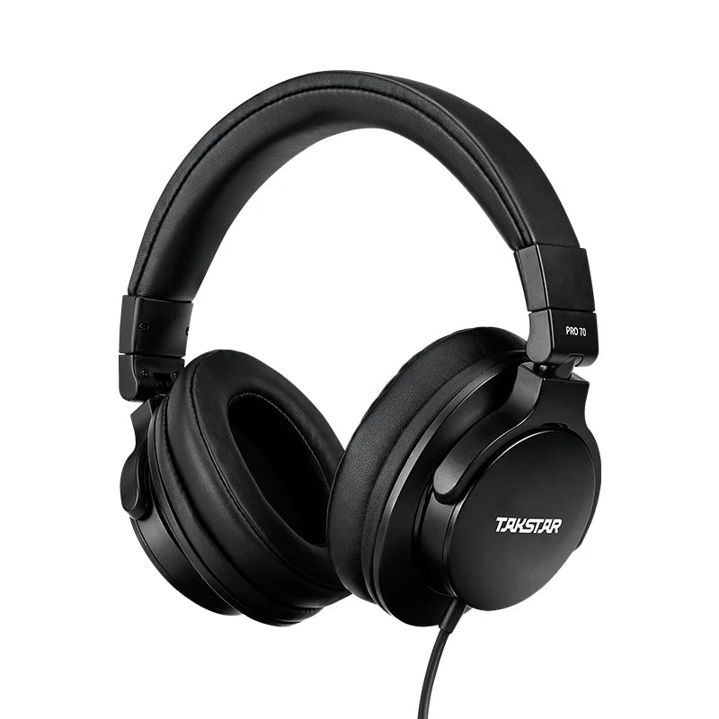 Auriculares de monitoreo profesional de estudio TAKSTAR PRO 70 – Headset circumaural con cable y diseño cerrado para producción musical, DJ, gaming y grabación