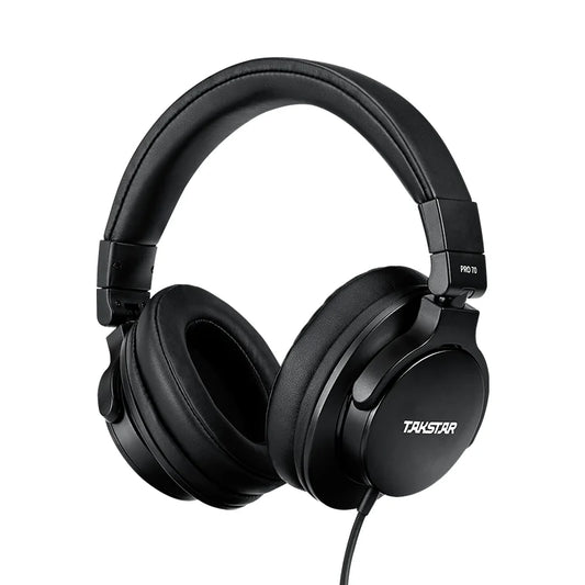 Auriculares de monitoreo profesional de estudio TAKSTAR PRO 70 – Headset circumaural con cable y diseño cerrado para producción musical, DJ, gaming y grabación