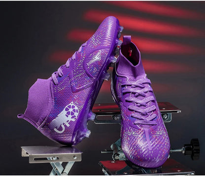 New Men Football Boots Training Soccer Shoes Breathable Grass Cleats Match Long Spikes Indoor Sneakers Ultralight Drop Shipping