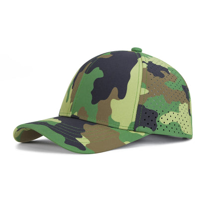 VOBOOM Men Quick Dry Baseball Cap Laser Cut Mesh Ball Curved Brim Snapback Hat Outdoor Running Travel Black Hat