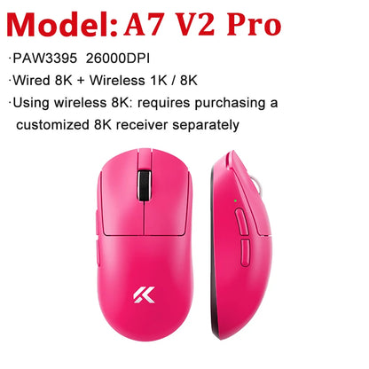 MCHOSE A7 V2 Ultra / Pro kevyt langaton pelihiiri Dual 8000Hz PAW3950 TI 42000DPI PC-e-urheilupelaajille
