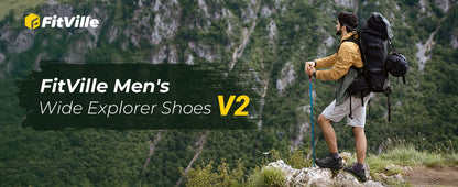 Fittington Wide Sneakers for Men Slip-On Hiking Shoes Soft Comfortable Men Running Shoe Slip-Resistant Walking Shoes with Arch Support