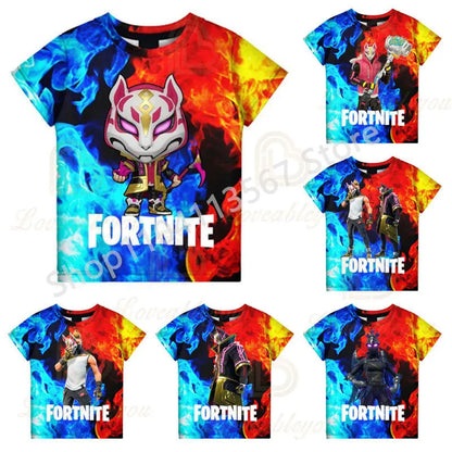 Dječja F-Fortnited majica Battle Game za odrasle, kratkih rukava, ljetna majica za tinejdžere i tinejdžerice