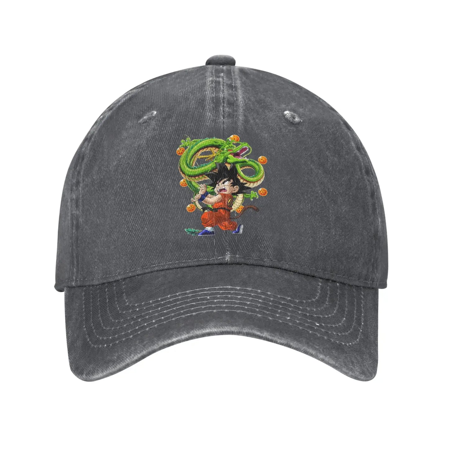 Retro Kamehameha Kid Goku Anime Baseball Caps Unisex Distressed Cotton Headwear Dragon Ball Outdoor Workouts Gift Hats Cap, Produit gaming premium Fraquane