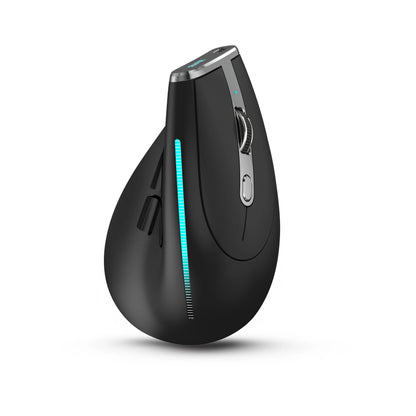 ZELOTES F36 Vertical Wireless Mouse Bluetooth Ergonomic Mouse, Rechargeable 2.4G Wireless Gaming Mouse, 2400 DPI Programmable Mouse for Laptop & PC