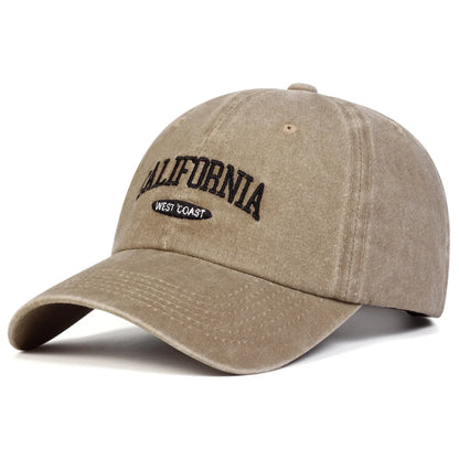 Cappellini da baseball unisex CALIFORNIA con ricamo di lettere, lavabili, per primavera e autunno, da esterno, casual, regolabili, con protezione solare