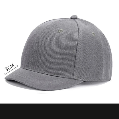 Short Brim 4 Size Fitted Closed Caps Hats New Cycling Bill Plain Trucker Men Women Hip Hop Baseball Snapback Sun Visor Era