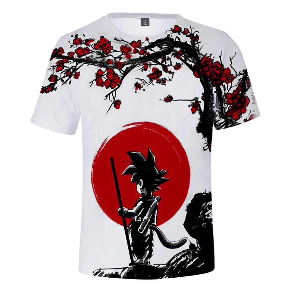 T Shirts Dragon Ball Z Children's Men Shirt Men's T-shirt Harajuku Style Trend Goku High Quality Clothing Anime Tops Streetwear