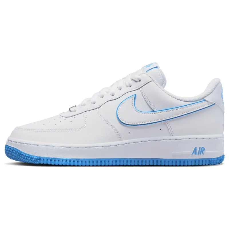 Nike Air Force 1 '07 White Light Smoke Grey Casual Comfortable Cushioning AF1 Low Men Skateboarding Shoes Streetwear FJ4146-100
