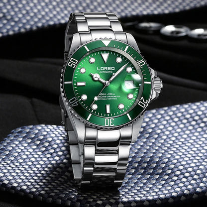 LOREO Original Men Business Watch 20ATM Waterproof Wristwatch Top Brand Casual Sport Seagull Automatic Mechanical Watch Men