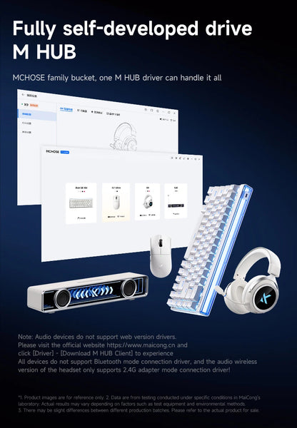 MCHOSE X9 Wireless Headworn Game 7.1 Headset Bluetooth 2.4G Three Mode 53mm Aluminum Foil Polymer Diaphragm eSports Gift Headset