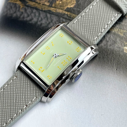 New MERKUR NH05 Rectangle Retro Casual Watch for Men Business Series Automatic Chorded Watch Relogio Sapphire White Watch