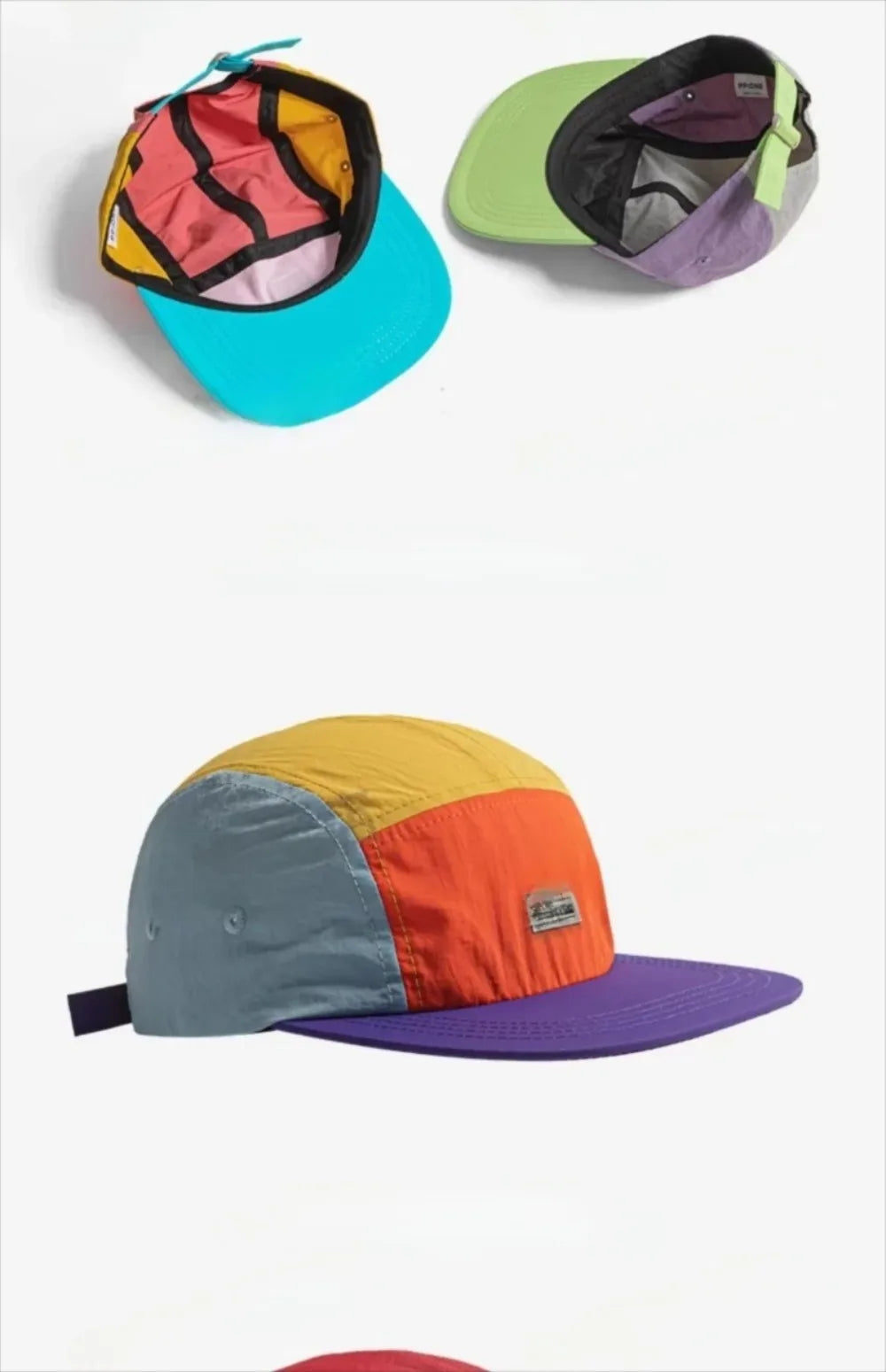 Retro Japanese Style Hip-hop Hats Thin 5 Panel Flat Brimmed Baseball Cap Breathable Quick-drying Sunscreen Hat Unisex