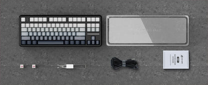 ATTACK SHARK X87 kabellose mechanische Gaming-Tastatur, Tri-Mode BT5.0/2.4GHz/USB-C, Gasket, Hot-Swappable Custom Keyboard, vorglubriziert