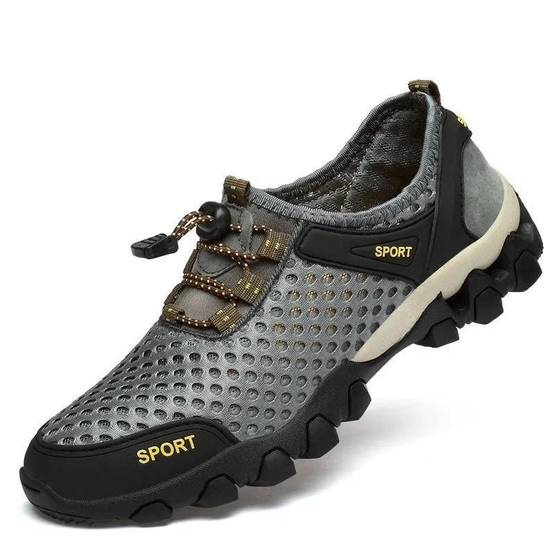 Chaussures de sport en maille pour homme, été : chaussures de mode pour l'alpinisme, respirantes, légères, antidérapantes, pour le plein air, les voyages, la course à pied et le quotidien