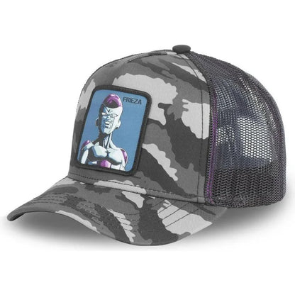Cappellino da viaggio estivo Dragon Ball Buu Goku per uomo, con visiera, ricamo, stile hip-hop, visiera parasole, regolabile, in rete, tipo "trucker"